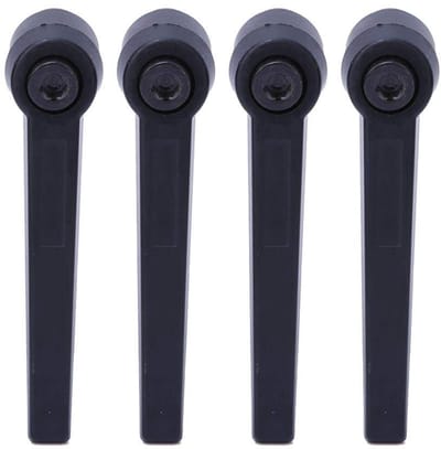 Dailygoods- Verstelbare Klemmen - 4 Stuks - Roestvrij Staal - Handgrepen - Zwart - Handvat Lengte 50mm