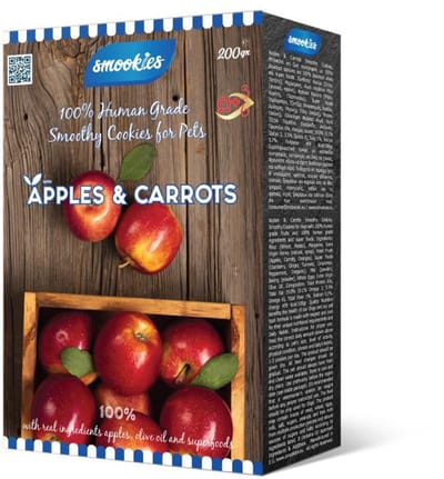 Smookies Appel & Wortel - Hondensnacks - 100% Human Grade - Trainingssnacks - Dagelijkse Beloning