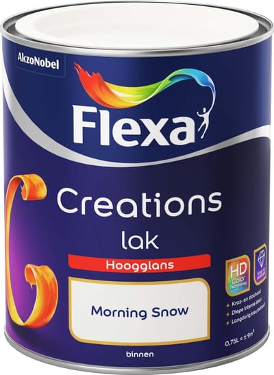 Flexa - Creations - Lak Hoogglans - Morning Snow - 750 ml