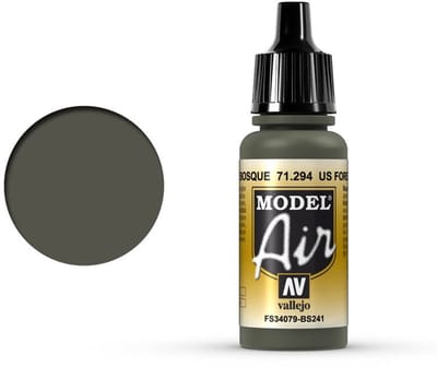 Vallejo Hobbyverf Acrylverf - 71294 Model Air US Forest Green - Acryl Verf flesje - 17 ml
