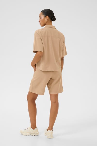 Korte mouwen shirt Loose fit Classic Sand