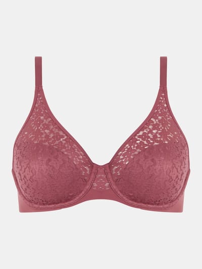 Chantelle Beugel Bh - voorgevormd - Norah - Volledig kant - stevige bh grote maten - T-shirt bh - 80B - Roze