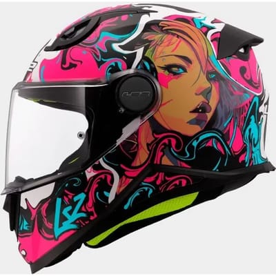 LS2 FF812 Kid Cyberg Paars Cyaan Kinder Integraalhelm - Maat S - Helm