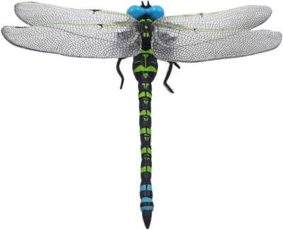 Nep Libel - Vliegenwerend Speelgoed - Natuur Educatie - Realistische Beweging - 12 cm Vleugels - Groen