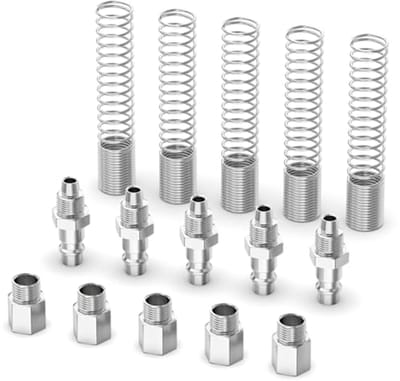 5 stuks industriële luchtkoppeling en stekkerset - 12 mm buitendiameter x 8 mm vrouwelijke buis - pneumatische slang compressorfitting