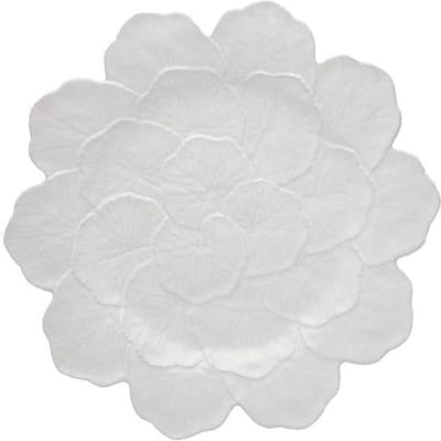Bordallo Pinheiro Bord Geranium - Set van VIER stuks - Sardinheira Wit 22 cm -