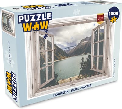 Puzzel Doorkijk - Berg - Water - Legpuzzel - Puzzel 1000 stukjes volwassenen