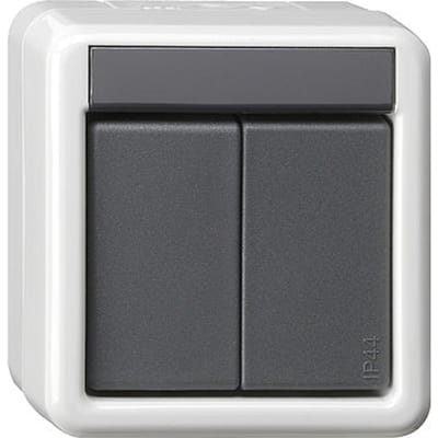 Gira 2-punts KNX drukknop opbouw grijs - 516230