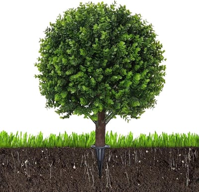 Kunststruiken Pot - Namaakbomen Buxus - Buiten Decoratie - Weerbestendig Groen - 58 cm - Groen
