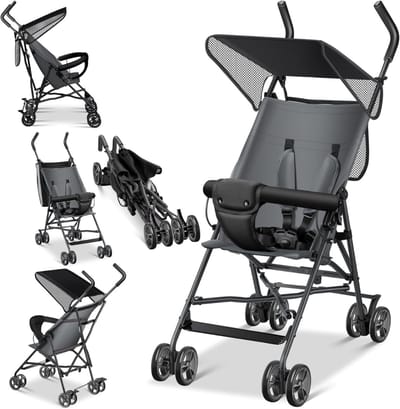 REN® Plooibuggy - Plooibuggy Peuter - Plooibuggy Tot 27 Kg - Plooibuggy Chicco - Plooi Buggy - Zwart - 75cm x 44cm x 99cm; 4.2 kg