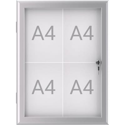 Wissellijst MAULexcite Voor papierformaat: 4 x DIN A4 Tegen regen beschermde buitenruimte 6653408 Aluminium Zilver 1 stuk(s)