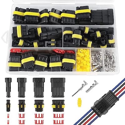 352 Stuks Waterdichte Autostekkers 1/2/3/4-pins - Snelverbinder en Connectoren voor Auto, Motor en Boot