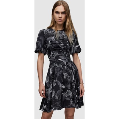 AllSaints Ali Peggy Dress Black Size: 14 | Mini Dresses Outlet | Dames | Zwart