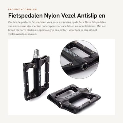 Dailygoods- Fietspedalen Antislip - Nylon Vezel - Waterdicht - Stofdicht - Breed Platform - Verzegeld Lager - Fietsplatform