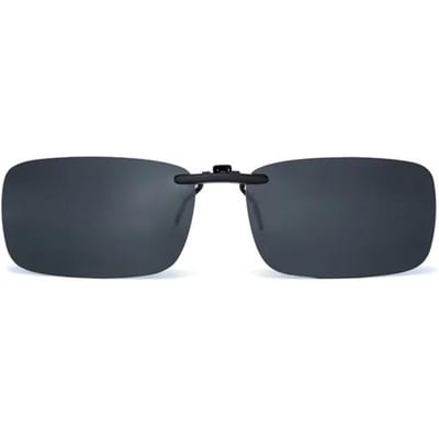 Kwaliteit Kwaliteit May Flower Randloos Rechthoekig Clip-on Zonnebril Lichtgewicht Bril Mannen Vrouwen UV400 Bescherming black gray