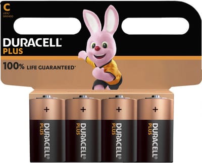 Duracell C Plus Batterij 1.5 V - Alkaline - 4 Stuks