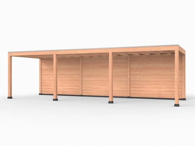 Douglas overkapping, 900 x 300, met achterwand, Westwood Elegant Plus