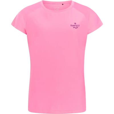 Protest PRTCal - UV Shirt Dames - Korte Mouw - Korte mouwen - Ronde hals - Loose fit - Paars