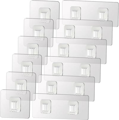 Vervangende Haken - Sticker Haken - Douche Organizer - Zonder Boren - 12 Stuks - Transparant