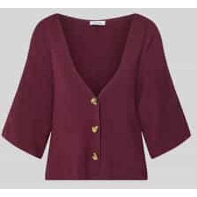 relaxed fit cardigan van viscosemix in brei-look