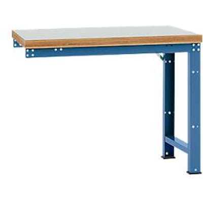 Manuflex aanbouw-werkbank Profi standaard, tafelblad kunststof, 1250 x 700 mm, briljantblauw