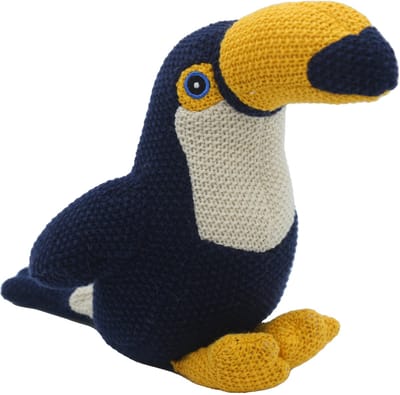 Cute since 1999 - Katoenen knuffel - Blauwe toekan - Baby knuffel - 20cm