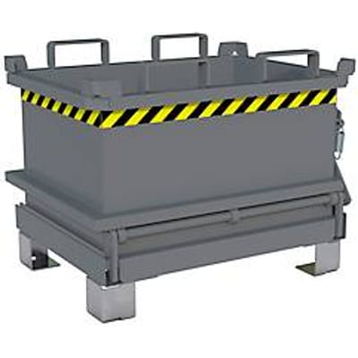 Bauer Mini-klapbodemcontainer MSB 150 - 800 x 600 x 625 mm - muisgrijs RAL 7005