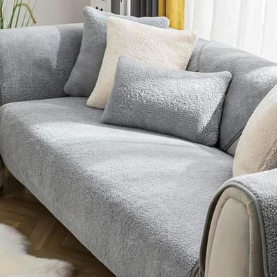 Unyqoos ® Luxueuze Fluwelen Bankhoes met Antislip Onderlaag voor Diverse Bankstijlen