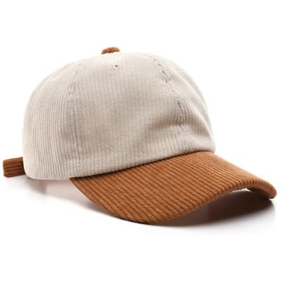Lente Herfst Corduroy Gesplitste Kleur Baseballpetten Voor Mannen Vrouwen Casual Trendy Veelzijdig Koppel Outdoor Effen Hoeden Verstelbaar