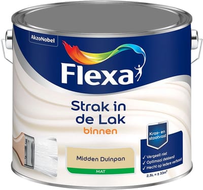 Flexa - Strak In De Lak Binnenlak Mat - Midden Duinpan - Mengverf - 2,5 L