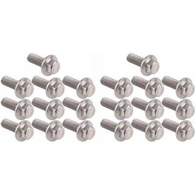 20 Stuks Flens Hex Bouten 304 Roestvrij Staal Flenskop Schroeven M6x20 Industriele Bouw Bevestigingsmiddel