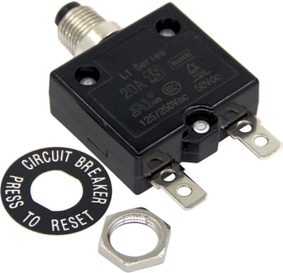 Thermoschakelaar 30A met Handmatige Reset - Overbelastingsbeveiliging 125-250V AC / 50V DC
