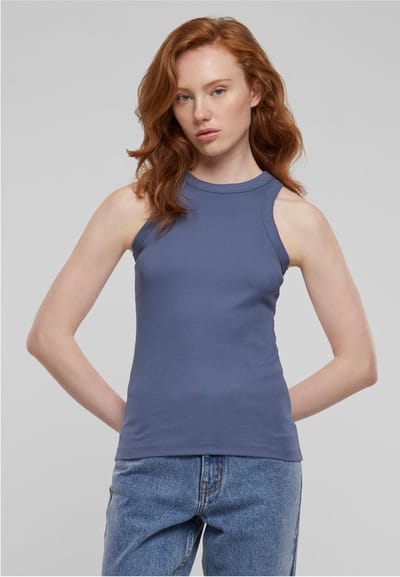 Urban Classics - Racer Back Rib Mouwloze top - 3XL - Blauw