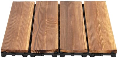 Balkonvloerbedekking Hout - Houten Tegels - Terras Aankleden - Stabiel Kliksysteem - 36 Stuks 30x30cm - Bruin