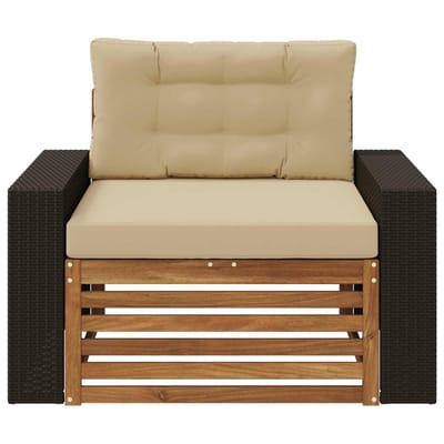 vidaXL - Buiten - Midden - Sofa - Naturel