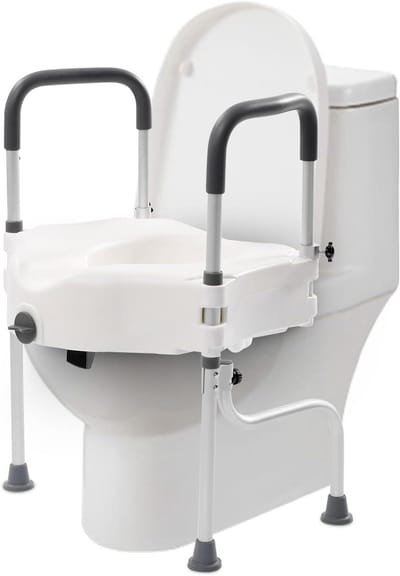 Toiletbrilverhoger - Badkamerhulpmiddel - Veilig Toiletgebruik - 3-in-1 Functie - 11 cm Verhoging - Wit