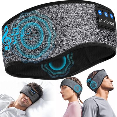 Bluetooth Slaapmasker Hoofdband Muziek voor Rustige Nacht en Sport