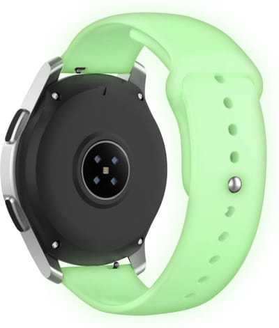 Strap-it Smartwatch bandje 20mm - lichtgevend / glow in the dark bandje geschikt voor Huawei Watch GT 2 42mm / GT 3 42mm / GT 3 Pro 43mm - Amazfit Bip / GTS / GTS 2 / GTS 3 / GTS 4 / GTR 42mm - lime