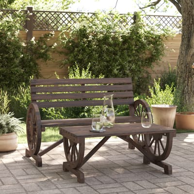 vidaXL - 2-delige - Loungeset - massief - vurenhout