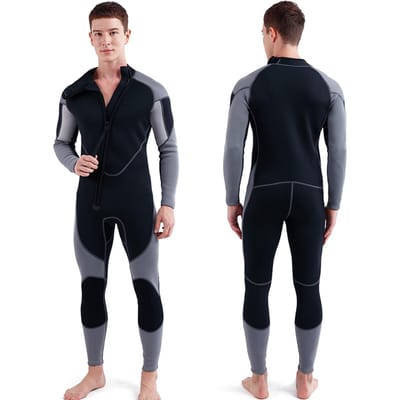 Combinaison de plongée intégrale en néoprène 3 mm pour homme avec fermeture éclair sur le devant pour la plongée en apnée, le surf et la plongée sous-marine XXL