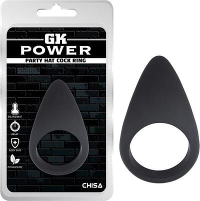 GK Power - Party Hat Cockring - Siliconen - Zwart