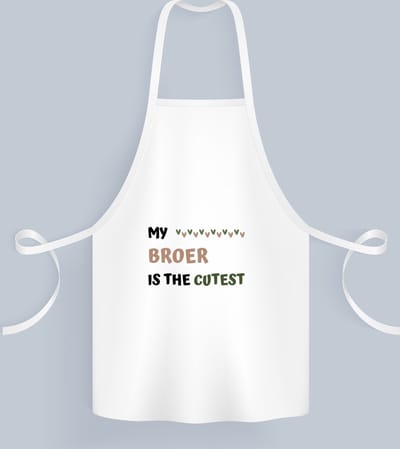 Akyol - my broer is the cutest Keukenschort - Broer - schattige broer - verjaardagscadeau - verjaardag - cadeau - cadeautje voor broer - broer artikelen - kado - geschenk - gift - 82 bij 71 cm