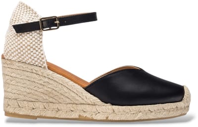 Wonders Sinai 85 Wedge Espadrilles Zwart EU 38 Vrouw