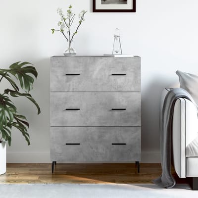 vidaXL - Dressoir - 69,5x34x90 - cm - bewerkt - hout - betongrijs
