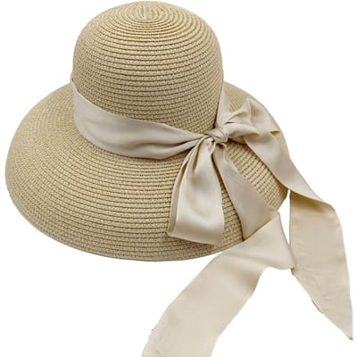 Écharpe Colorée Blanche Nouvelle pour Femme Associée à un Chapeau de Soleil 50 Couleurs Chapeau de Plage Pliable Chapeau Anti-soleil Style Hepburn Chapeau de Soleil Travelgorras 55 -58cm