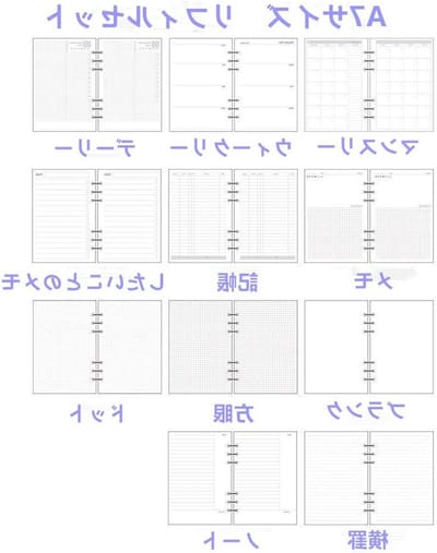 A7 Planner Inserts - 11 Packs Agenda Vullingen met 100gsm Papier, 45 Bladen per Pack, Geschikt voor 6-Gaten Pocketbinder, Diverse Ontwerpen