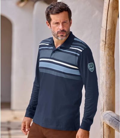 ATLAS FOR MEN - Gestreepte rugbypolo Sport Canada League - Heren - Verkrijgbaar in grote maten - L