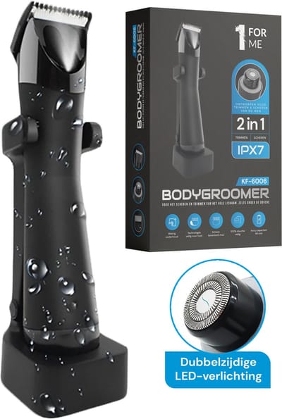 1FORME® Bodygroomer Mannen - Body Trimmer - Voor alle lichaamsdelen - Baardtrimmer - Tondeuses - 2 verschillende scheersystemen - Waterdicht
