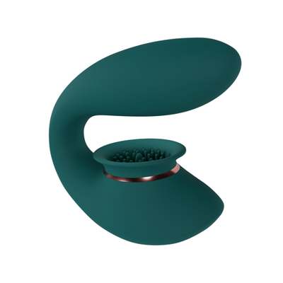 Twitch 3 - Rechargeable Vibrator and Suction - Forest Green