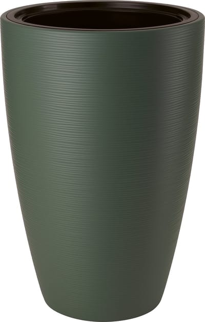Form Plastic Plantenpot/bloempot Gobi - kunststof - groen - D40 x H58 cm - met binnenpot - rond